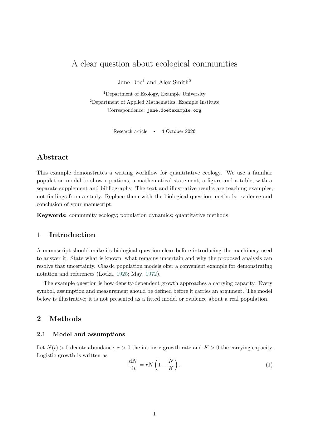 First page of the compact reading manuscript, generated from the same content without line numbers